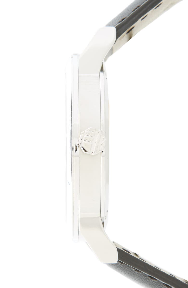 Burberry Check Stamped Round Dial Watch, 38mm, Alternate, color,