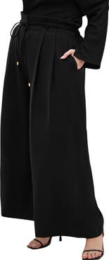 City Chic Shania Tie Waist Wide Leg Pants
