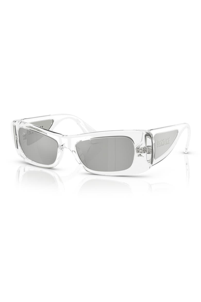 54mm Pillow Sunglasses, Alternate, color, CRYSTAL