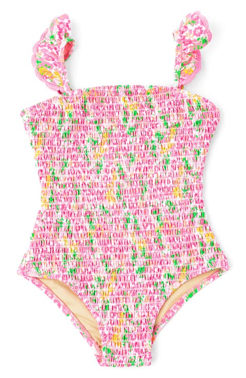 Kids' Fresh Floral Smocked One-Piece Swimsuit (Toddler & Little Kid)