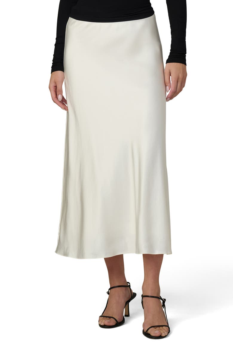 Joe's Jeans The Ines Satin Midi Skirt, Main, color, Ecru