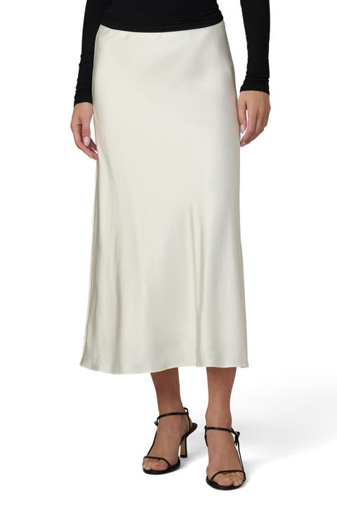 The Ines Satin Midi Skirt