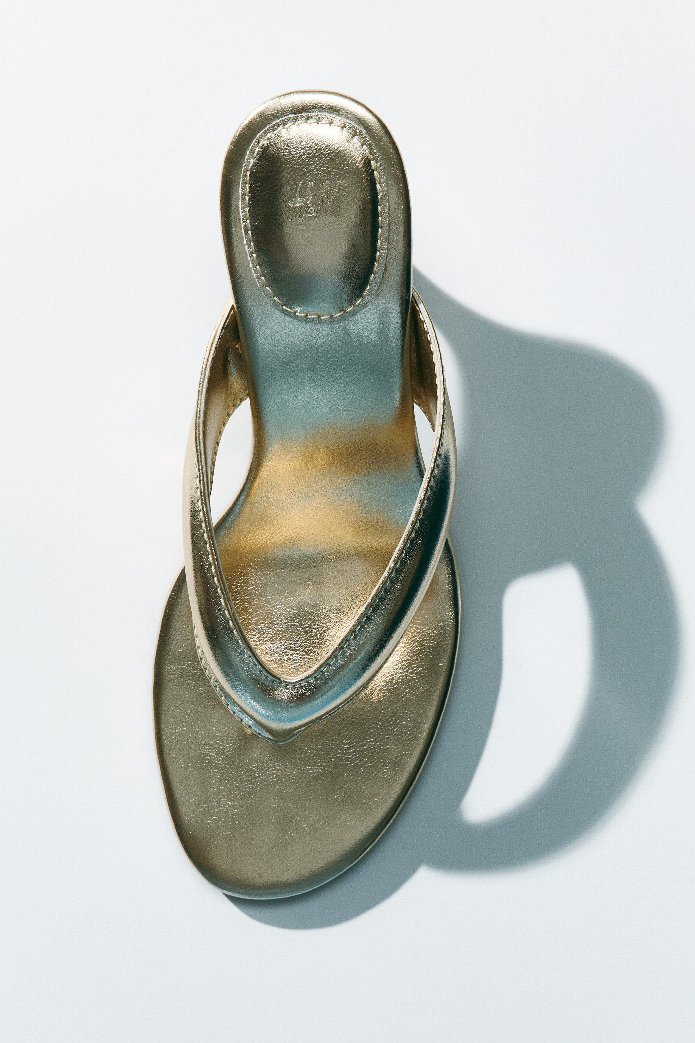 H&M Heeled Sandals, Alternate, color, Gold-Colored
