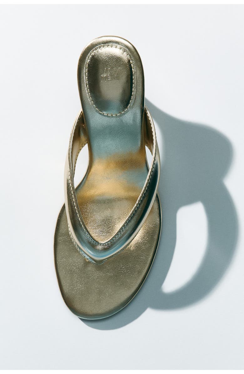 H&M Heeled Sandals, Alternate, color, Gold-Colored