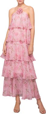 MELLODAY Floral Tiered Maxi Dress
