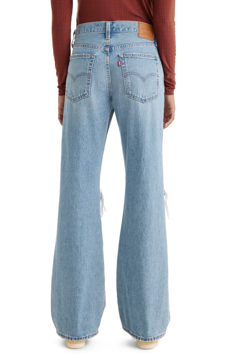 Levi's<sup>®</sup> Ripped Baggy Bootcut Jeans, Alternate, color,