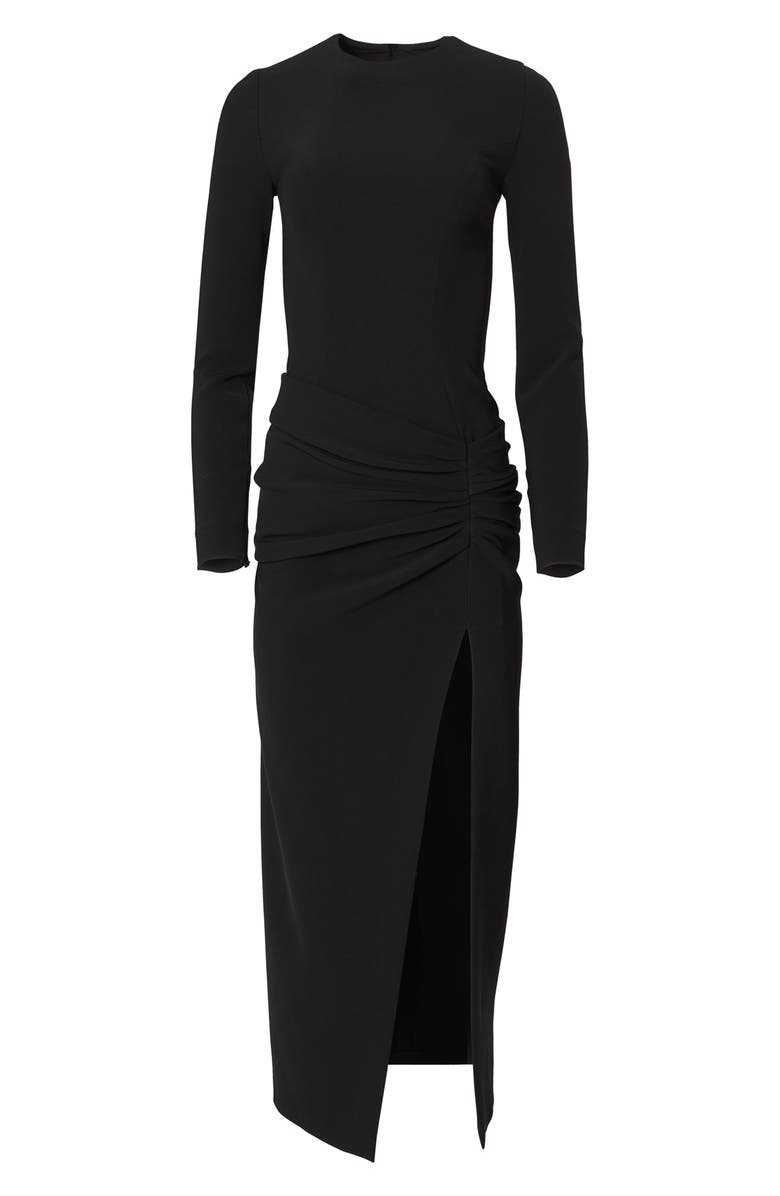 Carolina Herrera Ruched Long Sleeve Midi Dress, Alternate, color,