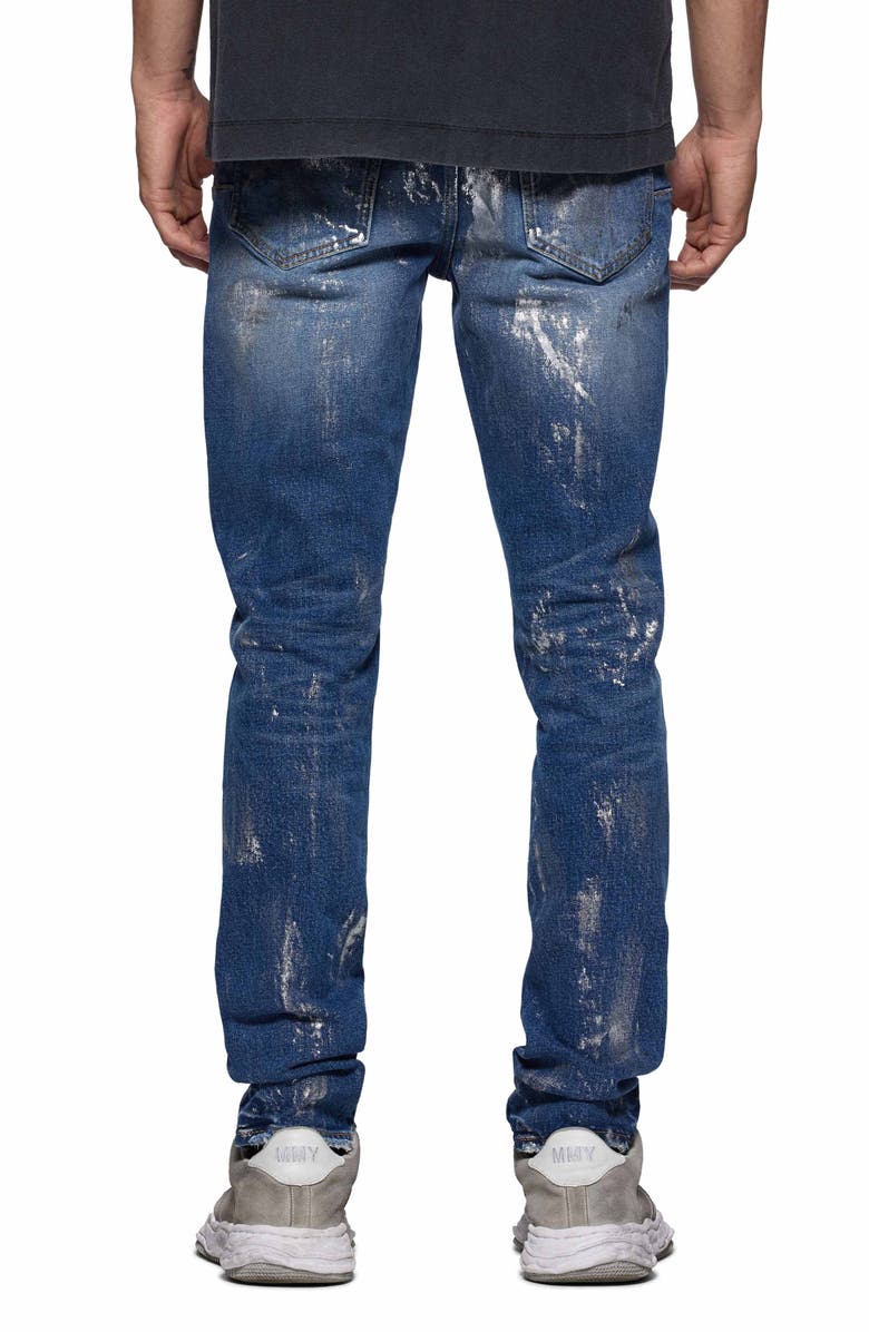 PURPLE BRAND Angel Silver Foil Cross Skinny Jeans, Alternate, color, 