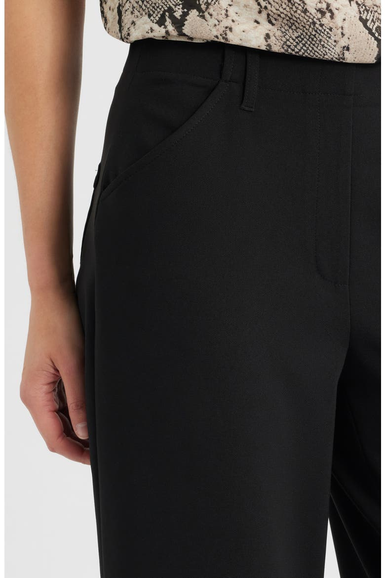 Flat Front Barrel Leg Pants, Alternate, color, ANNE BLACK