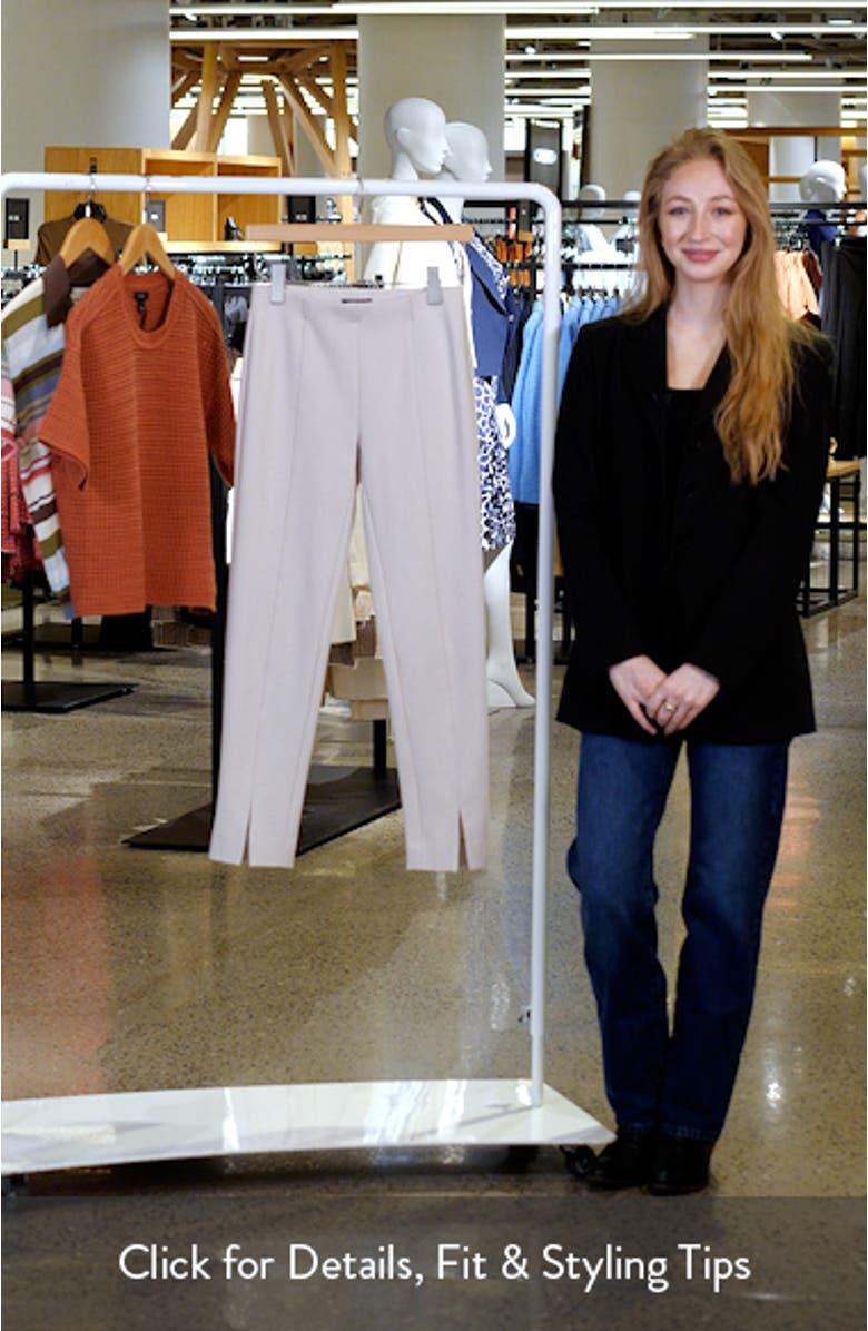 Split Hem Pull-On Crop Slim Pants, sales video thumbnail