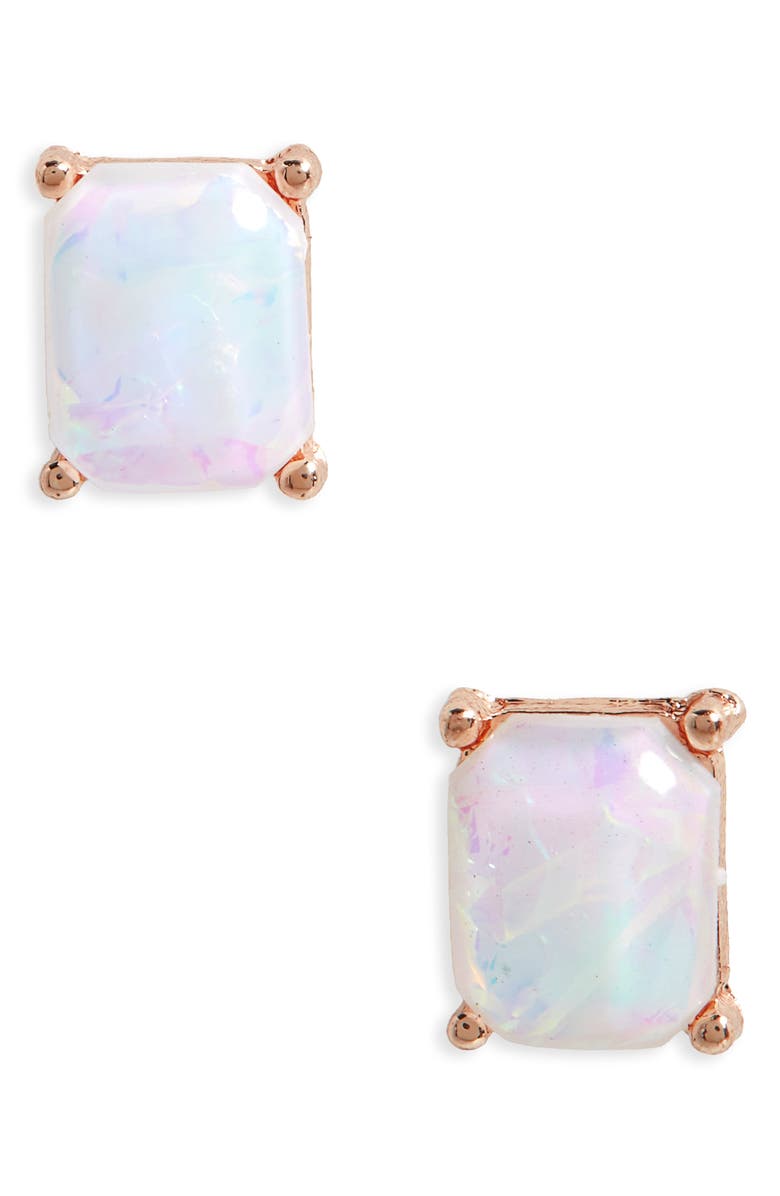 BP. Faux Opal Stud Earrings, Main, color, 