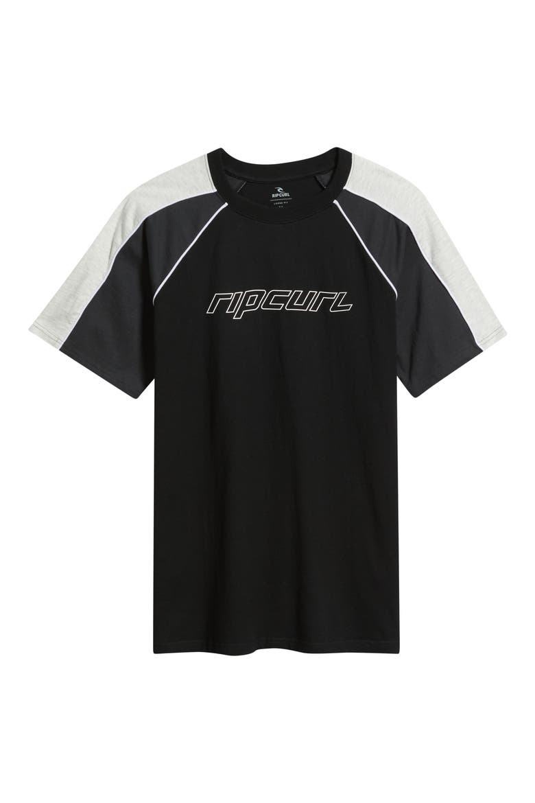 Logo Panel T-Shirt, Alternate, color, BLACK