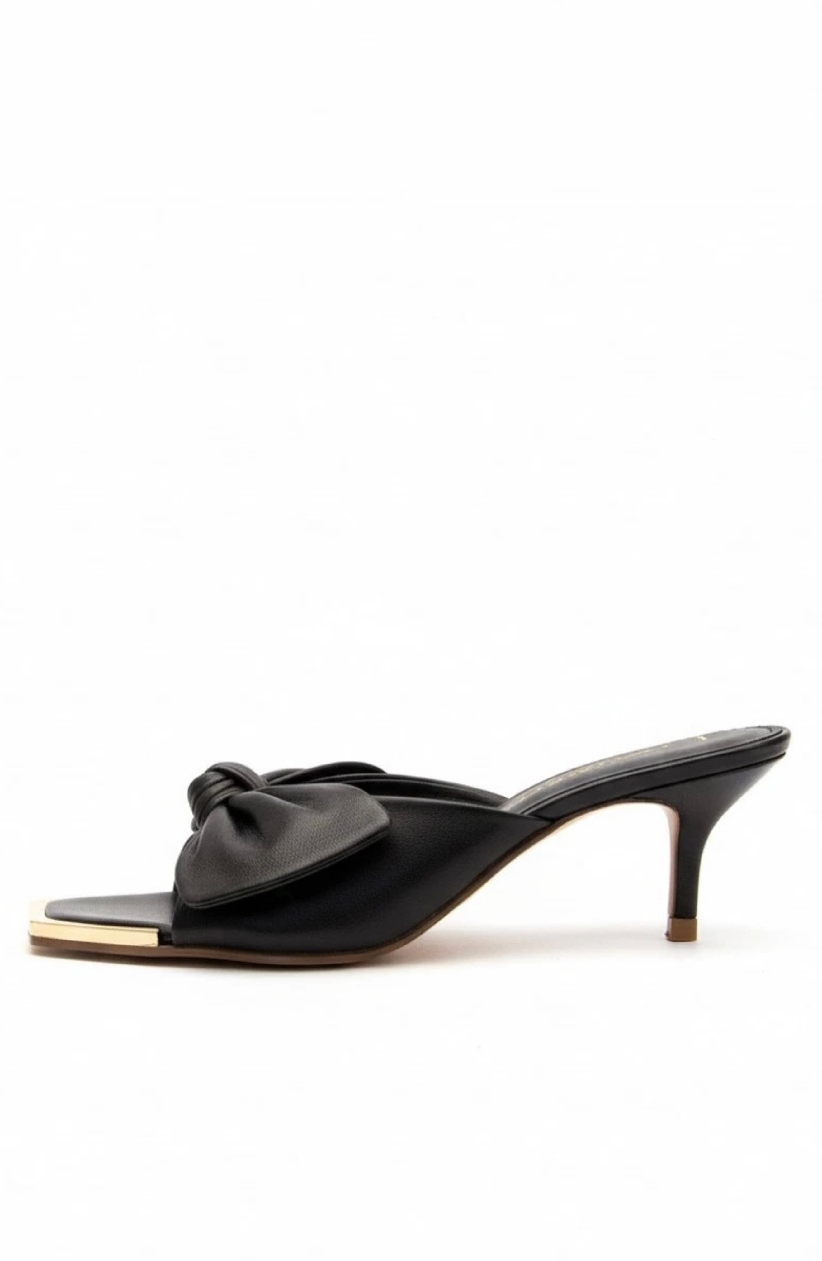 Brida Mule Kitten Heel Jet Black, Main, color, Jet Black