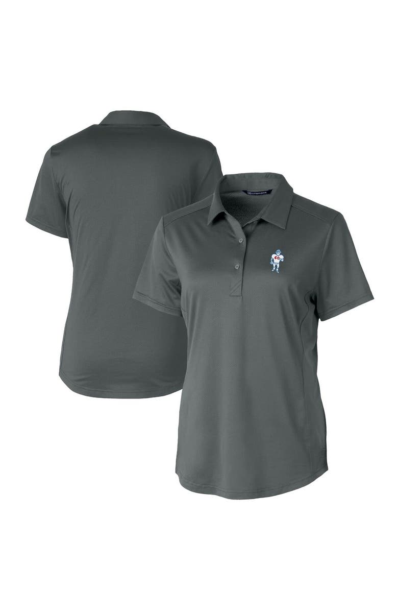Cutter & Buck Women's Cutter & Buck Steel Houston Oilers Throwback Logo Prospect Textured Stretch Polo, Main, color, 