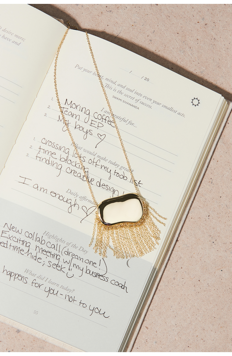 Electric Picks Dakota XL Fringe Bean Necklace, Alternate, color, Gold