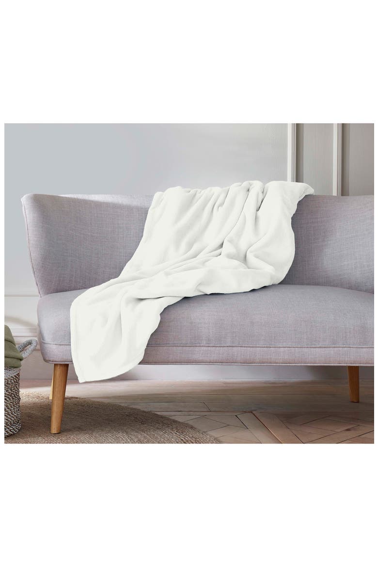 Microfleece Throw Blanket, Alternate, color, STAR WHITE