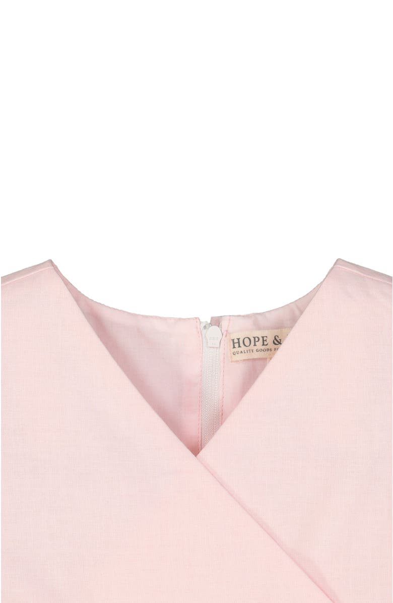 Hope & Henry Girls' Tiered Wrap Dress, Toddler, Alternate, color, Pale Pink Linen
