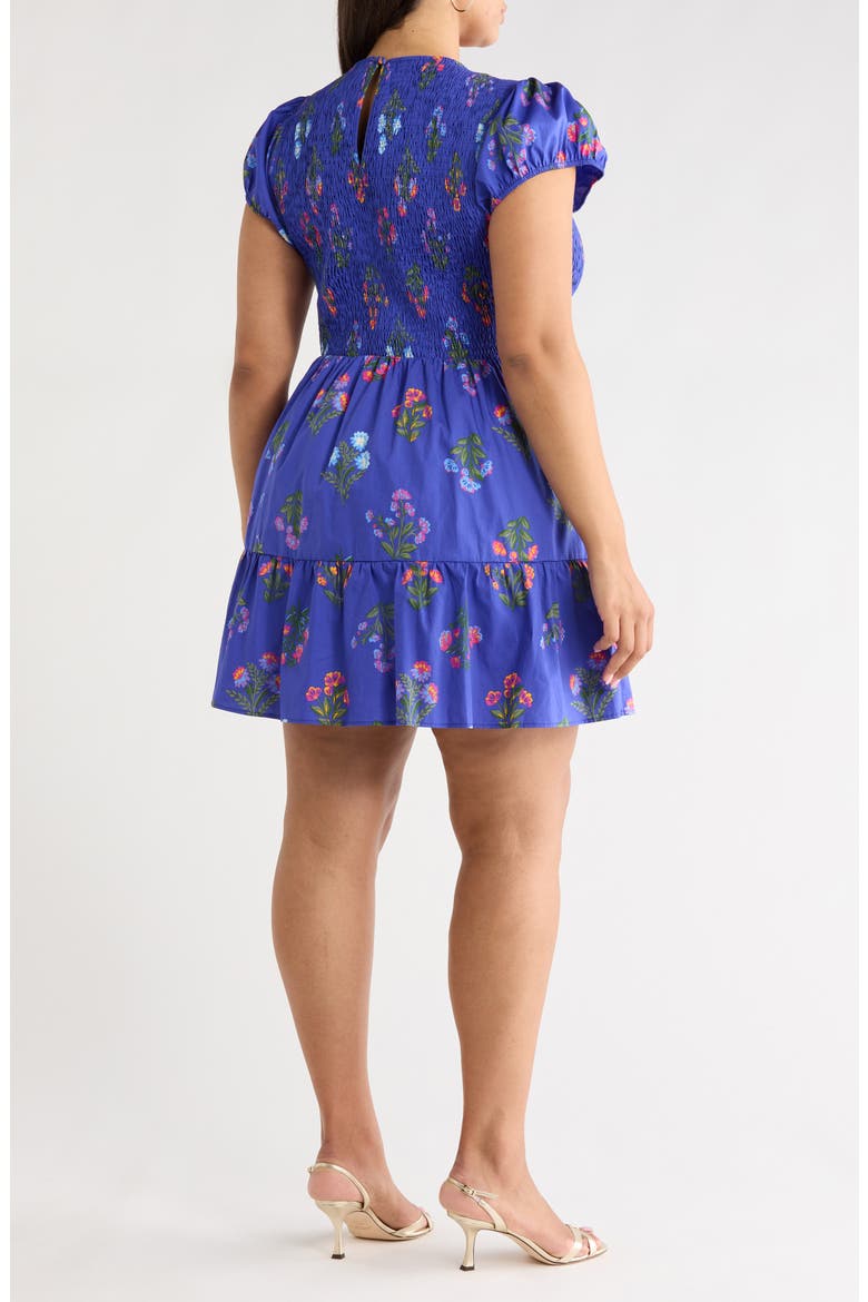 Clemen Floral Print Minidress, Alternate, color, NAVY