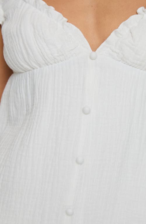 Princess Polly Wittek Cotton Minidress In White