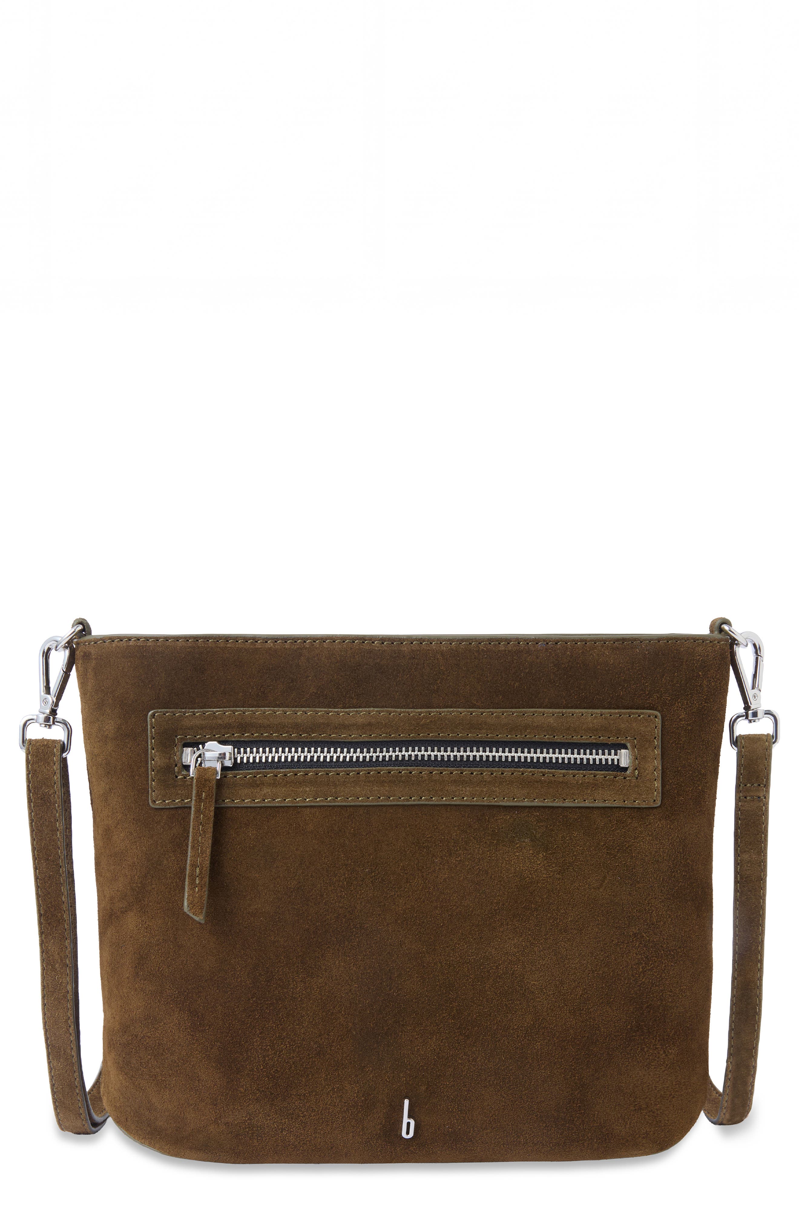 Elizabeth Suede Leather Crossbody Bag, Main, color, PALM