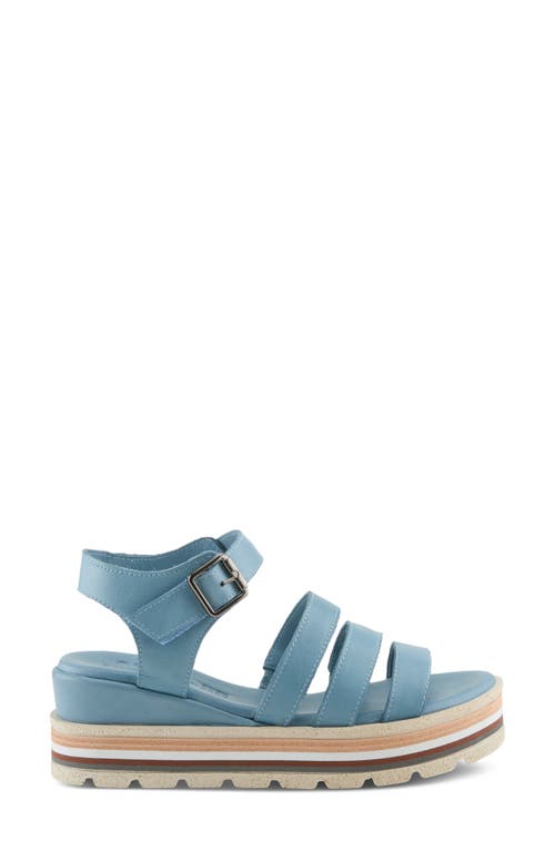 Spring Step Gosalina Platform Sandal In Denim Blue