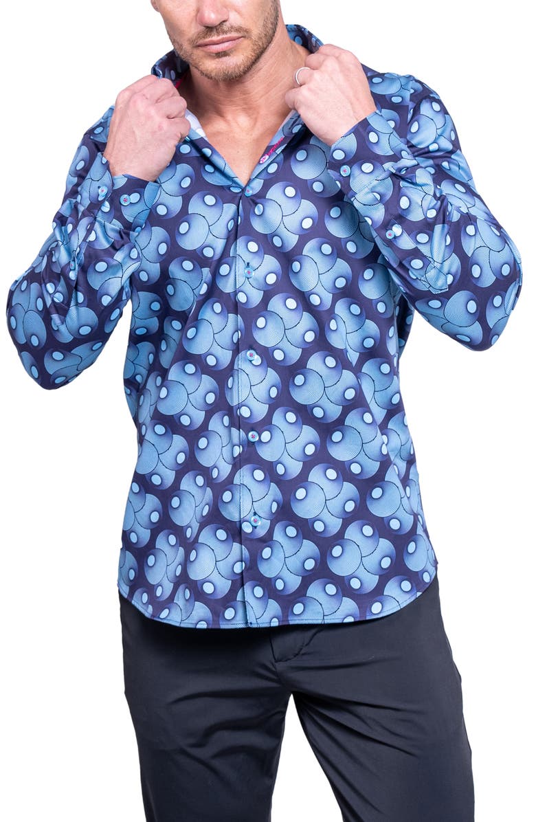Maceoo Fibonacci Resistance Contemporary Fit Button-Up Shirt, Alternate, color, 