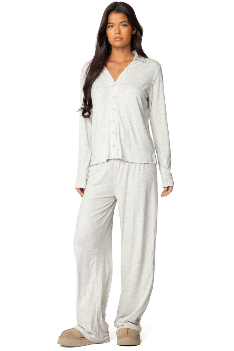 Justina Lounge Pants, Alternate, color, GRAY-MELANGE