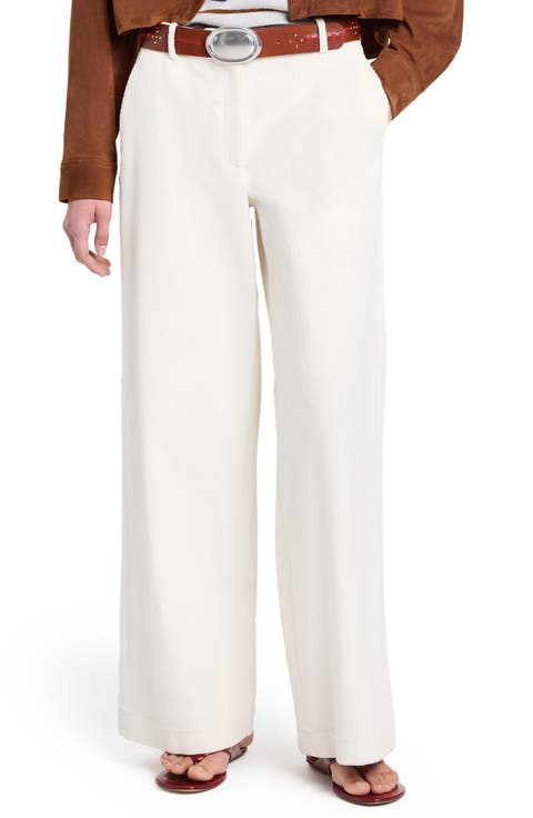 Dylan Stretch Cotton Corduroy Wide Leg Pants