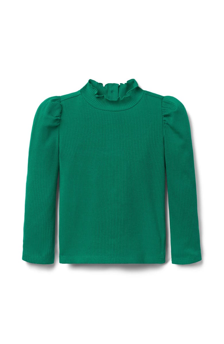 Janie and Jack Ribbed Turtleneck, Main, color, Green