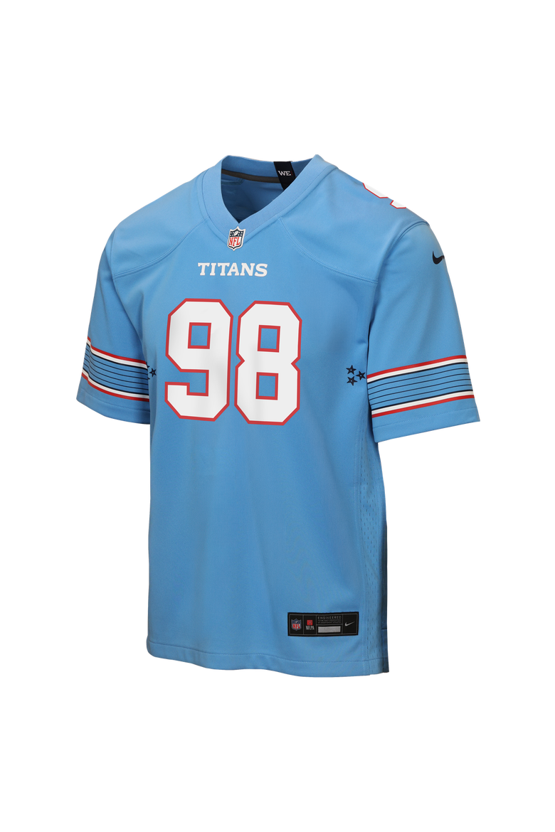 Youth Nike Jeffery Simmons Light Blue Tennessee Titans Game Jersey, Alternate, color, Light Blue