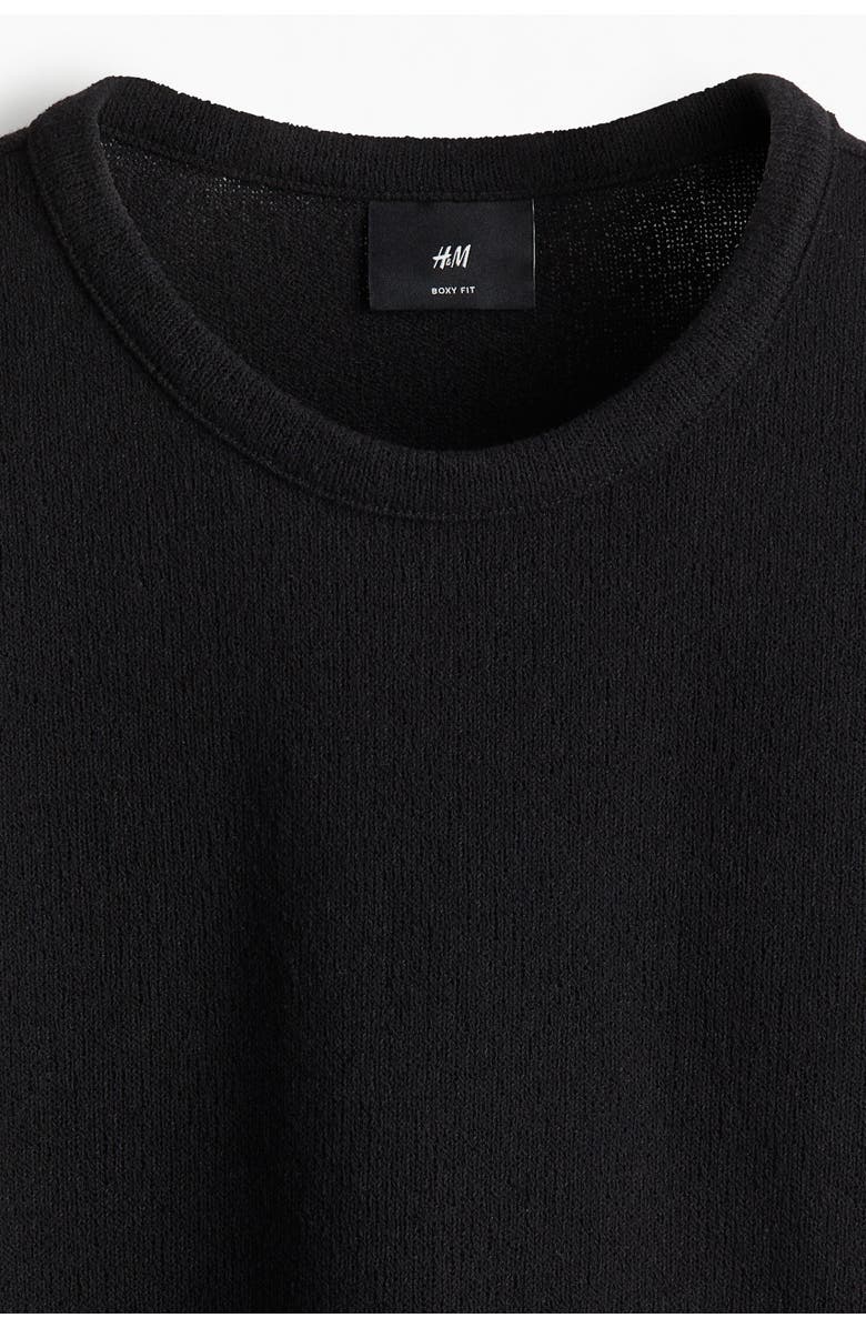 H&M Loose Fit T-shirt, Alternate, color, Black