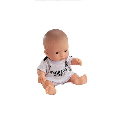 8 1/4 inch Baby Girl Doll with Real Madrid Soccer Jersey