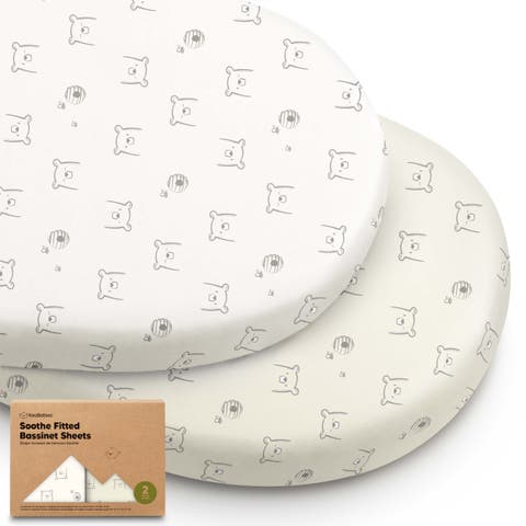 2-Pack Soothe Fitted Bassinet Sheets