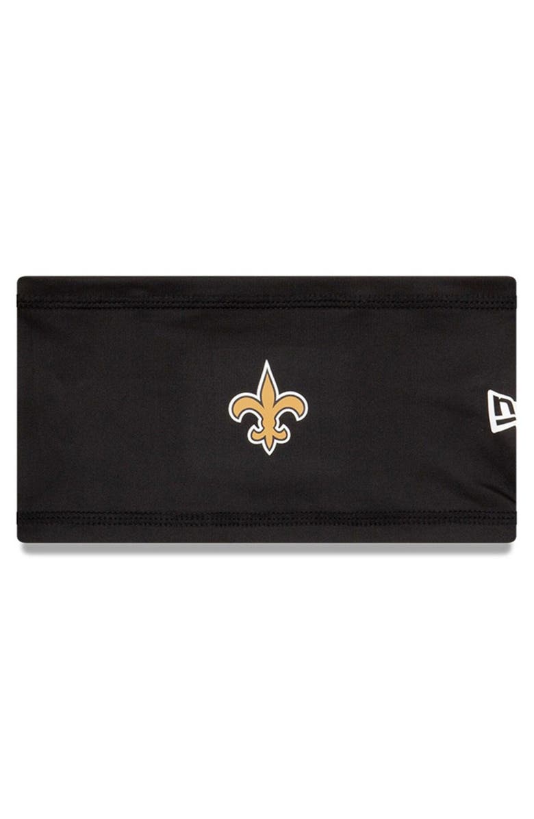 New Era Black New Orleans Saints COOLERA Official Training Camp Headband, Main, color, 