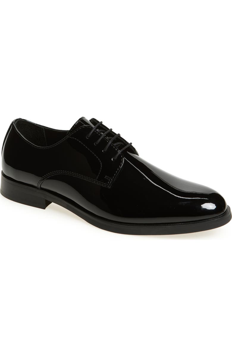 Nordstrom Emmett Plain Toe Derby, Main, color, Black Patent