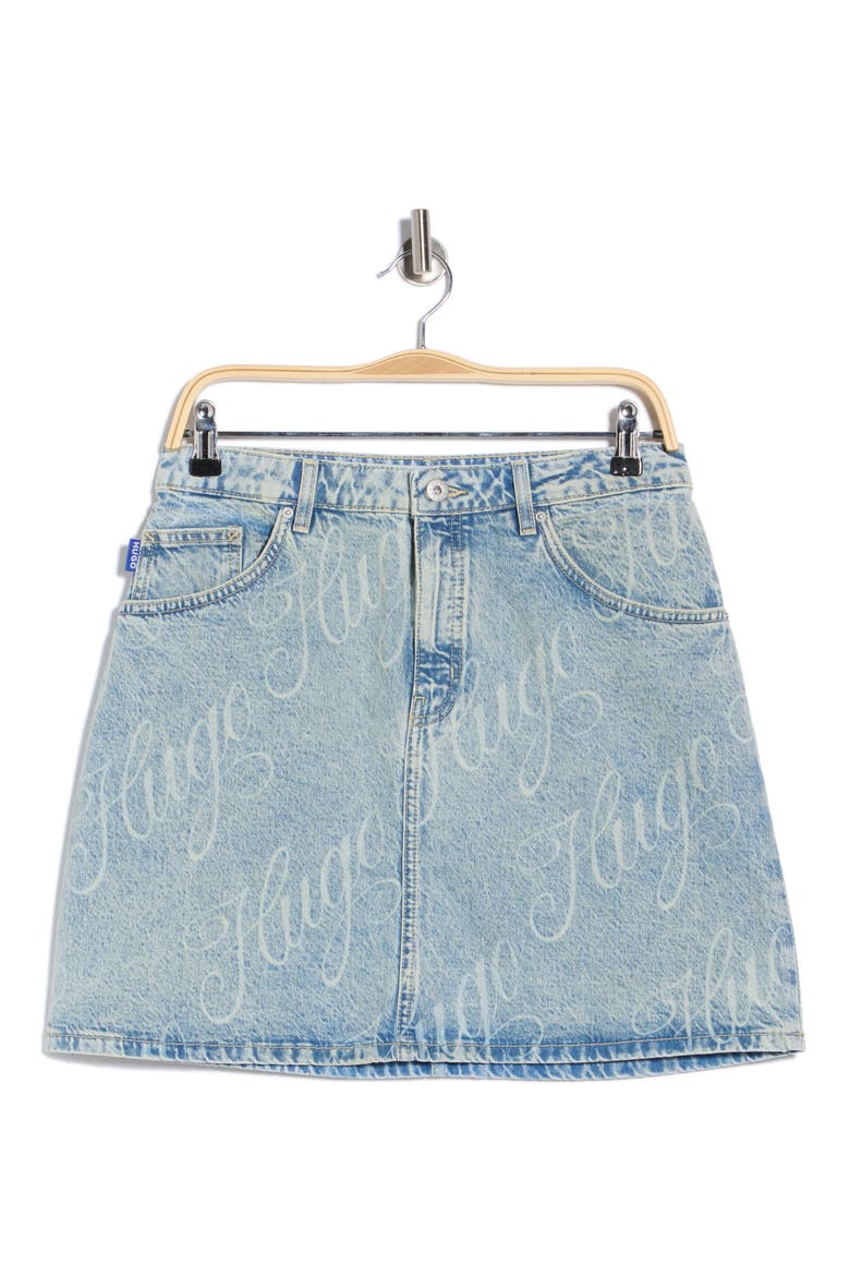 Gami Denim Skirt, Alternate, color, BLUE