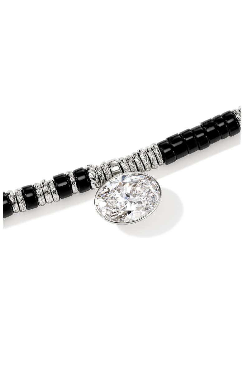 JH Lovestruck™ Heishi Pendant Necklace, Sterling Silver, Hardstones, Lab-Grown Diamond, 3.0TCW, Alternate, color, SILVER