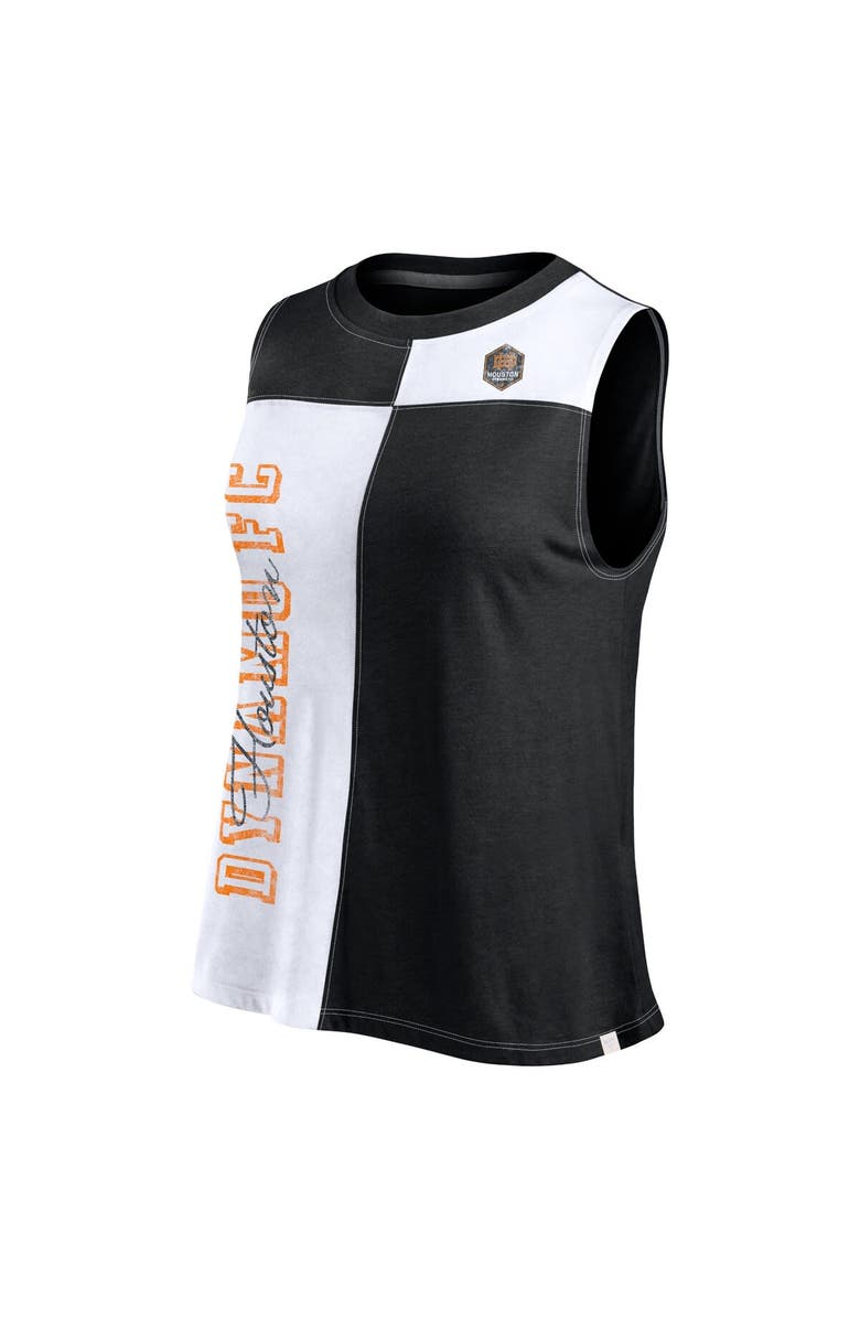FANATICS Women's Fanatics Branded Black Houston Dynamo FC Script Colorblock Tank Top, Alternate, color, Black