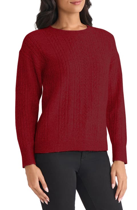 Mixed Stitch Cotton Blend Sweater (Regular & Petite)