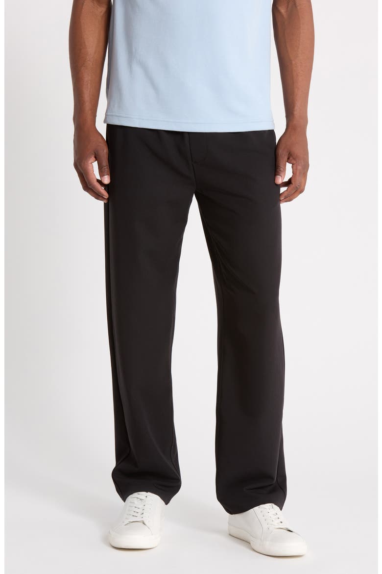 Straight Leg Drawstring Pants, Main, color, BLACK