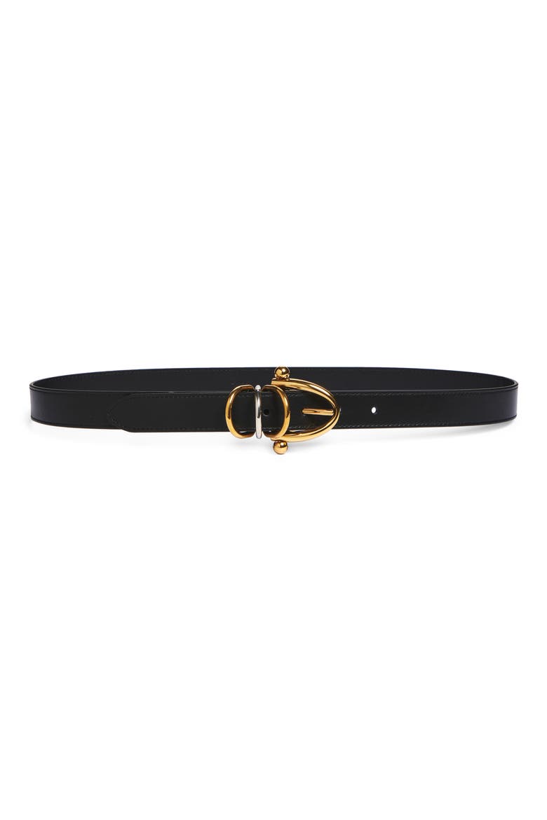 Bracelet Leather Belt, Main, color, BLACK