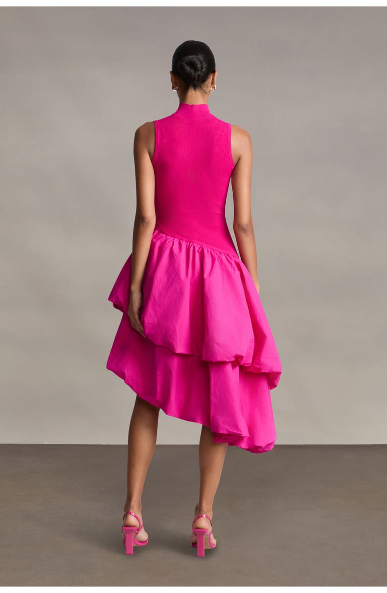 AMUR Eleonora Combo Tiered Dress, Alternate, color, Berry Blush