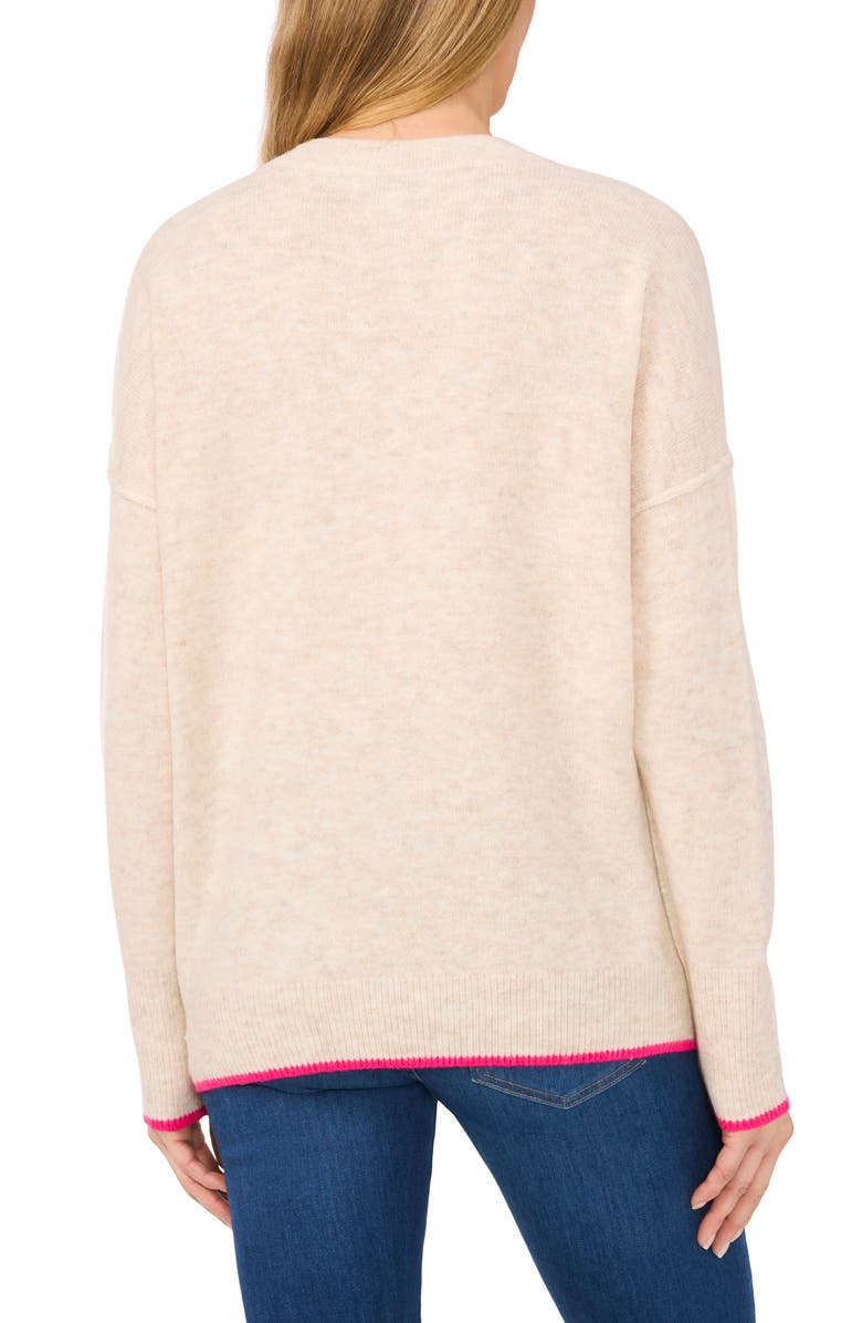 CeCe Heart Embroidered Sweater, Alternate, color, 