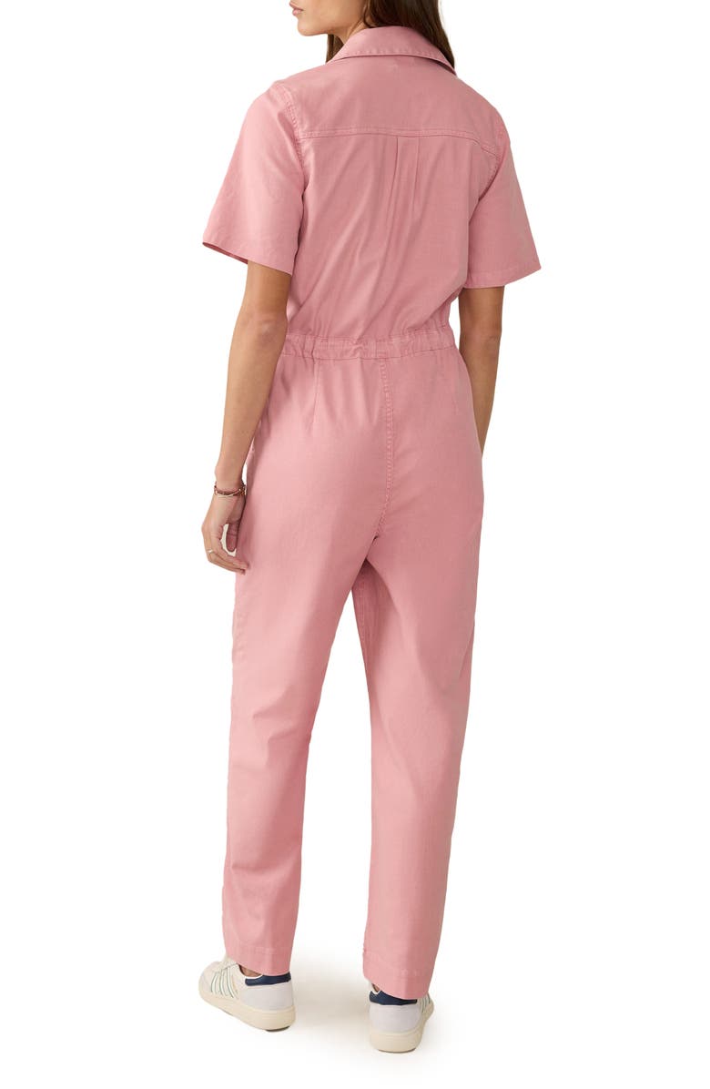 Faherty Raven Utility Twill Jumpsuit, Alternate, color, Baroque Rose