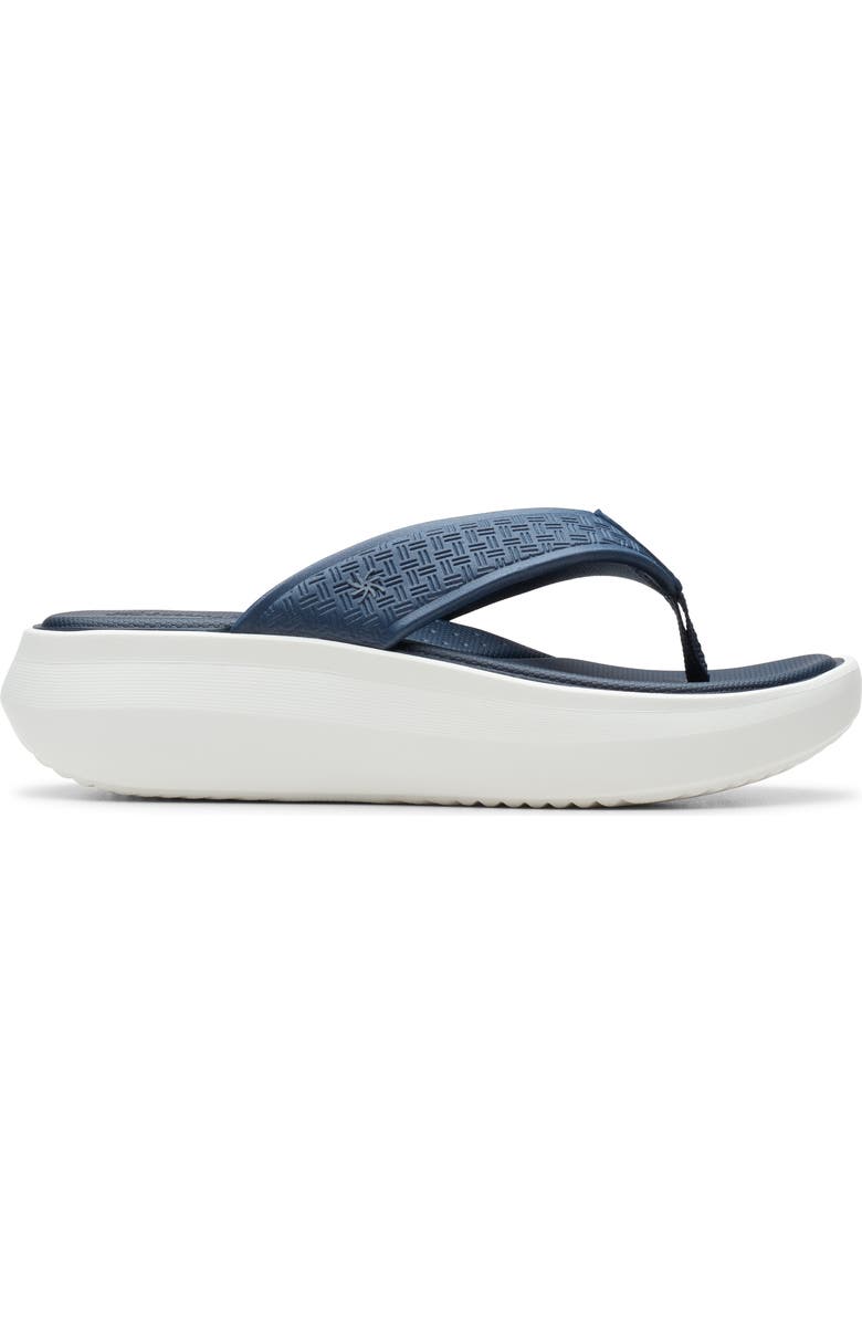 Clarks<sup>®</sup> Solvana Thong Toe Platform Sandal, Alternate, color, Navy