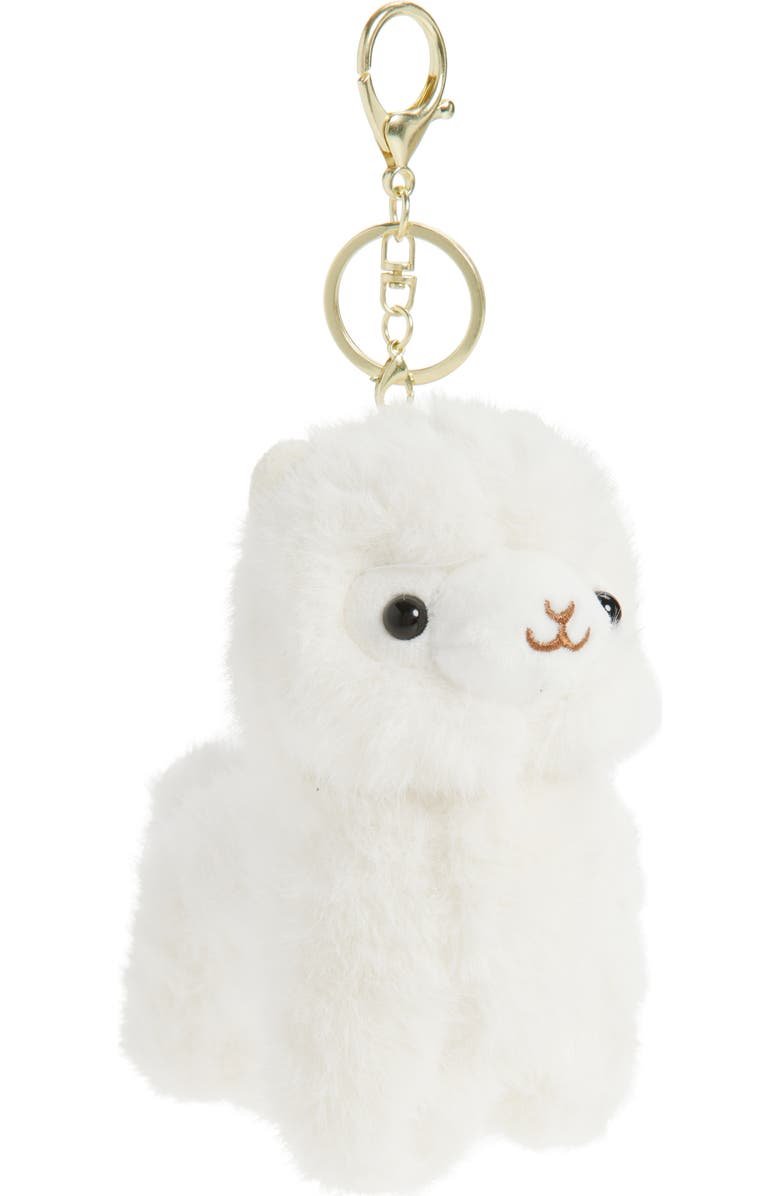 BP. Plush Llama Bag Charm, Main, color, Ivory