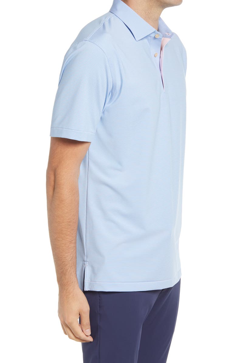 Peter Millar Jubilee Stripe Short Sleeve Performance Polo, Alternate, color,