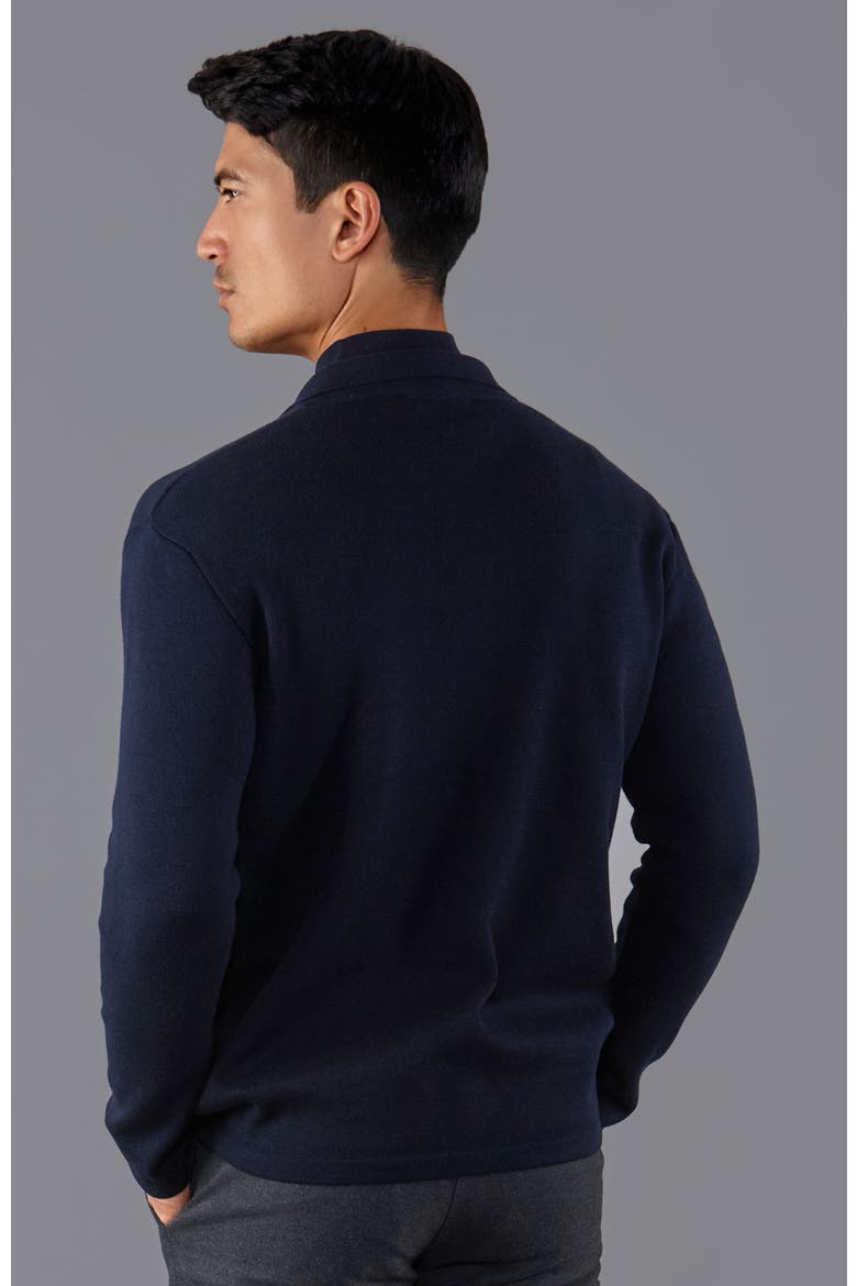 Cotton Mock Turtle Neck Sweater, Alternate, color, Navy