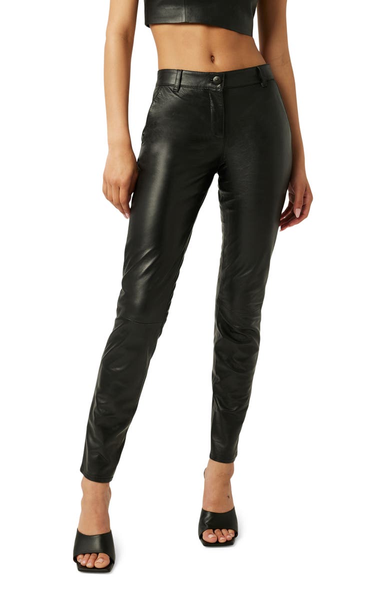 LITA by Ciara Slouchy Leather Pants, Main, color,