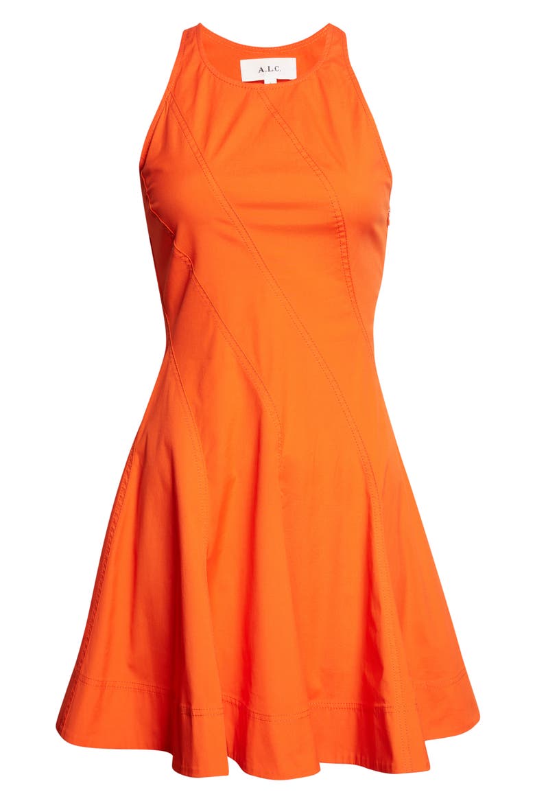 Grace Fit & Flare Minidress, Alternate, color, POPPY RED